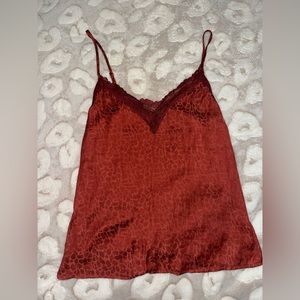 Dex Lord & Taylor Animal Print Slip Tank XS in red